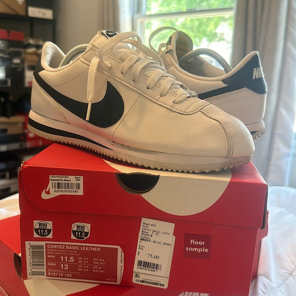 Nike Cortez basic leather white black